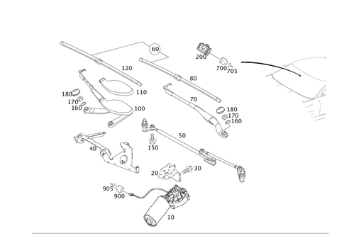 Pane Wiper for 2007 Mercedes-Benz SLR McLaren #0