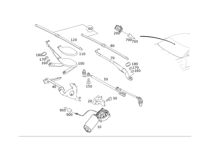 1998200014 - Electrical System: Holder for Mercedes-Benz Image image