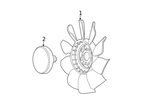 Cooling Fan for 2000 Ford F-250 Super Duty #0