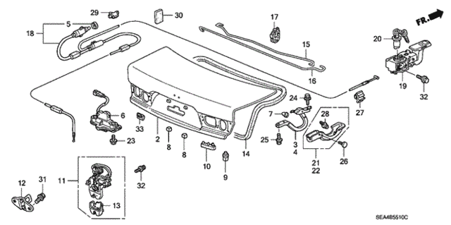 Trunk Lid for 2007 Acura TSX #0