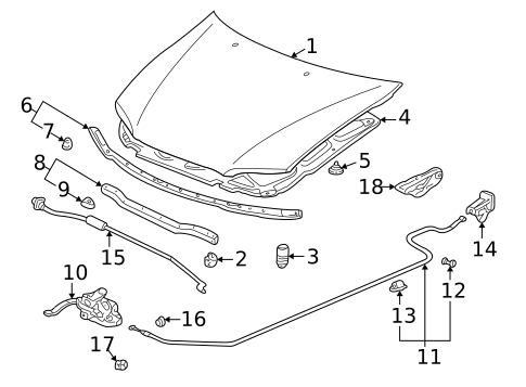 Hood & Components for 1999 Honda Odyssey #0
