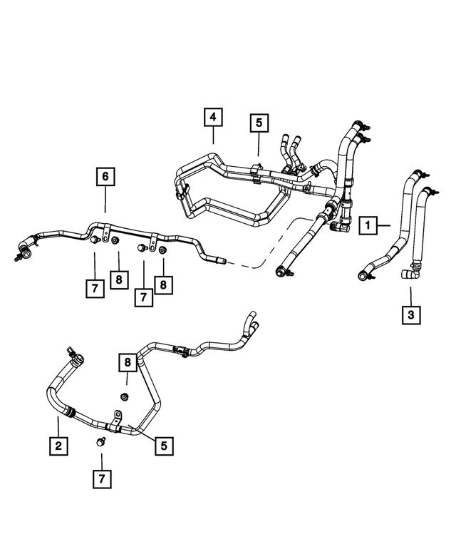 5058858AD - : Heater Return Hose for Mopar Image