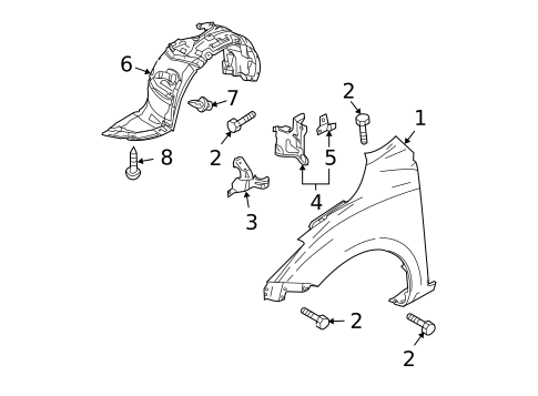 Fender & Components for 2012 Mazda 3 #0