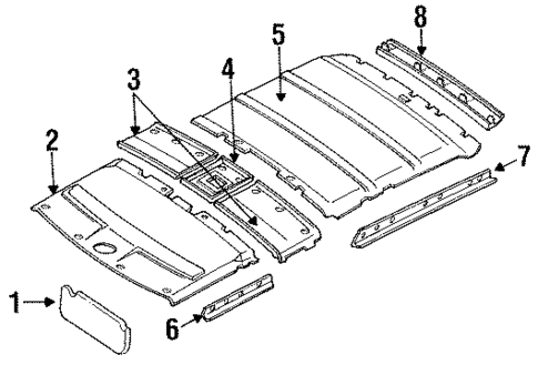 Interior Trim - Roof for 1993 Nissan Pathfinder #0