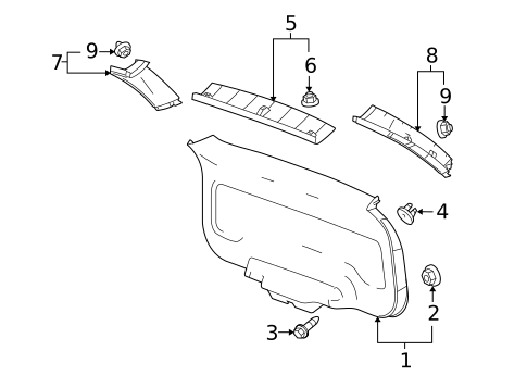 Interior Trim for 2006 Pontiac Torrent #0