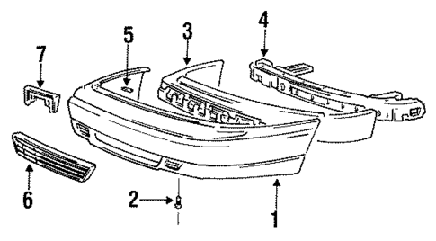 Bumper & Components - Front for 1992 Mitsubishi Precis #0