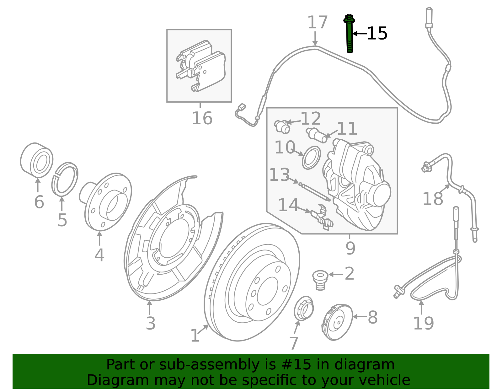 2012-2021 BMW Disc Brake Caliper Bracket Mounting Bolt 34206850536 ...