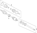 LX6Z3A329D - : Cv Intermediate Shaft for Ford: Mustang Mach-E Image