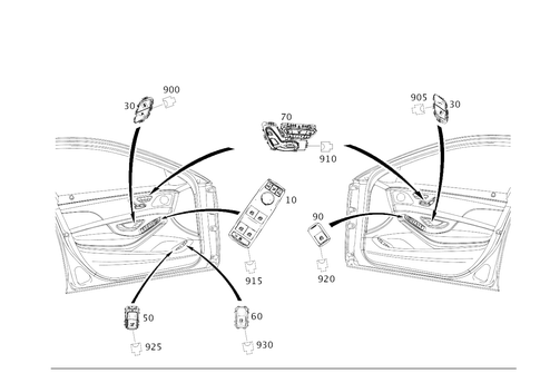 Switch in Front Door Lining for 2019 Mercedes-Benz Maybach S650 #0