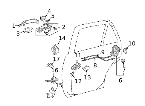 Lock & Hardware for 2008 Lexus RX400h #1