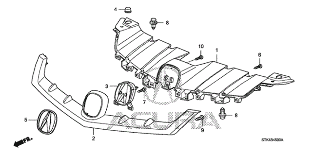 Front Grille (1) for 2009 Acura RDX #0