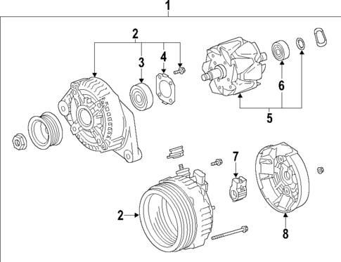 Alternator for 2005 Toyota Sienna #0