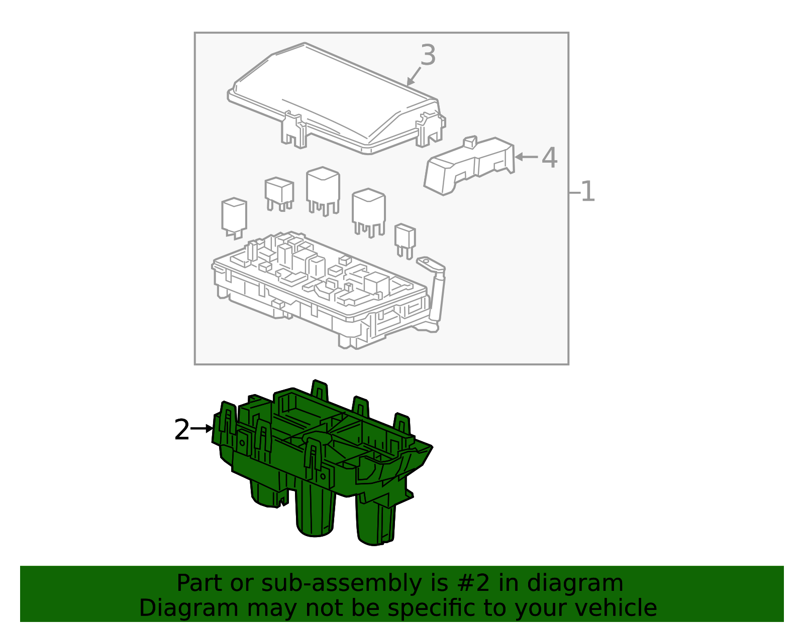 2015-2022 GM Engine Wiring Harness Fuse Block Bracket 23487370 GM ...
