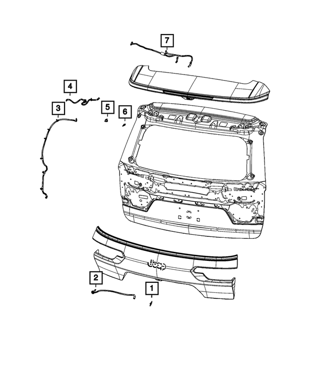 68377241AA - Electrical: Liftgate Camera Washer Nozzle for Jeep: Cherokee, Grand Cherokee, Grand Cherokee L, Wagoneer S Image
