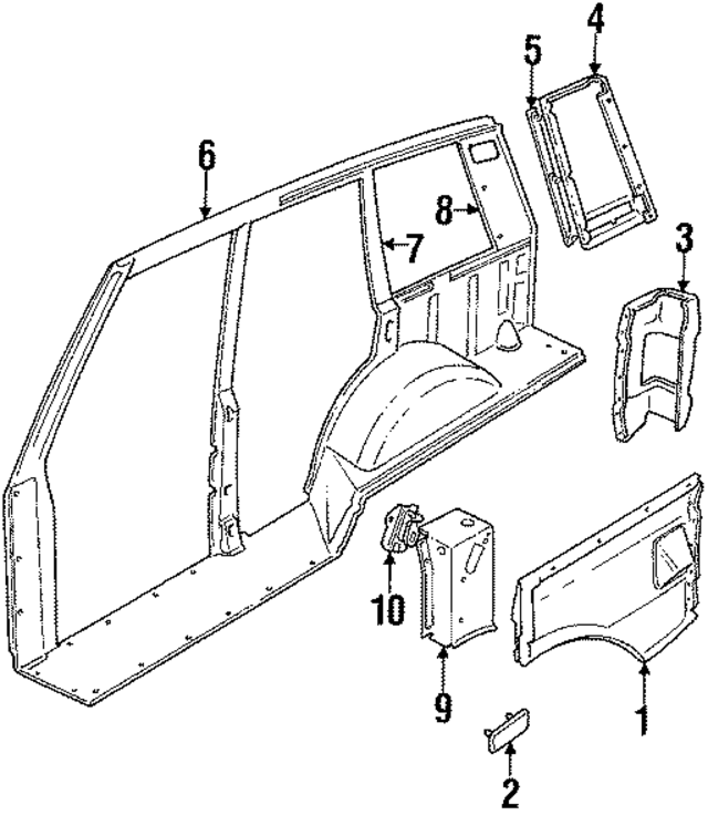 MTC5501 - Body: Outer Panel Stud Plate for Land-Rover Image