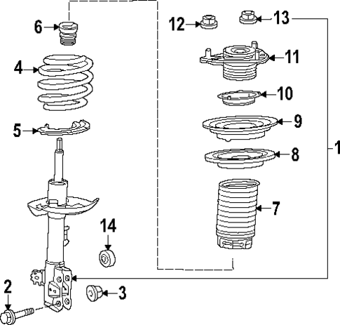 Struts & Components for 2025 Lexus RX450h+ #1