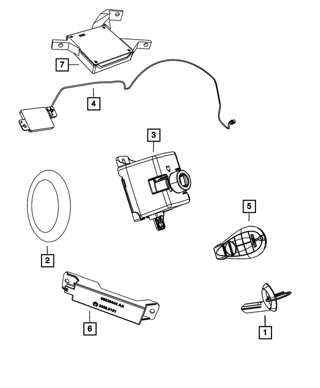 68158121AE - Electrical: Integrated Key Fob Transmitter for Mopar Image image