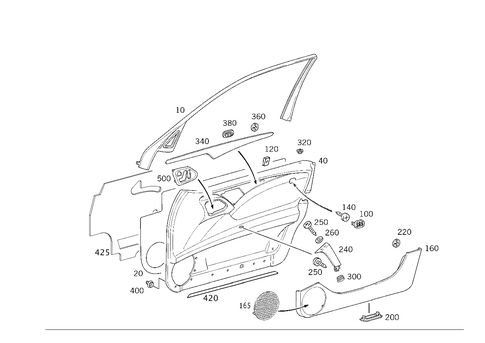 Door Paneling for 1998 Mercedes-Benz E430 #0
