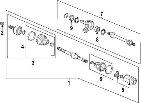 Drive Axles for 2025 Honda Civic #1
