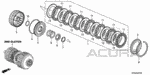 22540RYF003 - : Disk Set, Second Clutch for Acura: MDX Image