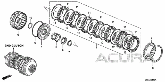 AT Clutch (2nd) for 2007 Acura MDX #0