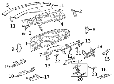 Instrument Panel Components for 1997 Buick Regal #0