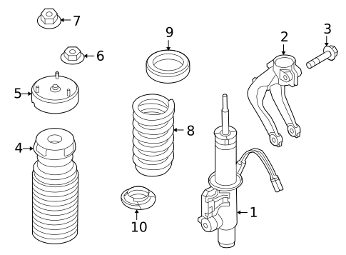 Struts & Components for 2011 BMW X6 #1