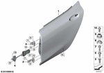 41007455085 - Bodywork: Door Rear Left for BMW: 840i, 840iX, BMW ALPINA B8, M8, M850iX Image image
