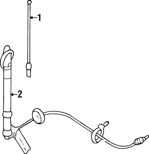 Antenna & Radio for 1992 Mitsubishi Montero #1