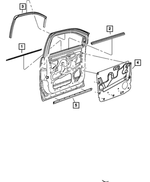 55364230AE - Doors, Door Mirrors and Related Parts: Front Door Glass Run Seal, Right for Chrysler: Aspen | Dodge: Durango Image