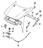 6973770 - : Hood Return Spring for Saab: 900, 9000 Image