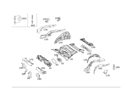 Rear End Floor for 2015 Mercedes-Benz E550 #0