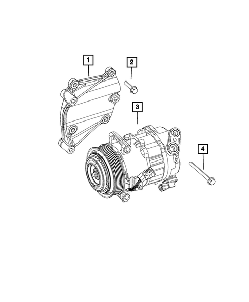 Air Conditioner Compressor and Mounting for 2020 Jeep Cherokee #2