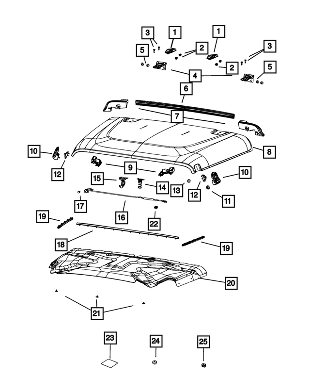 68271739AB - Body Sheet Metal Except Doors: Hood To Cowl Weatherstrip for Mopar Image image