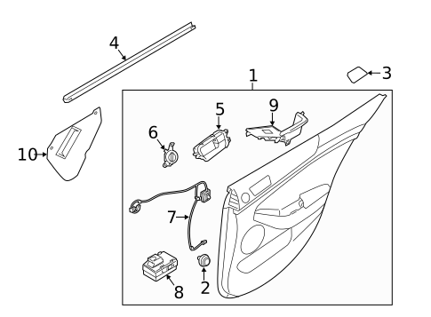 Rear Door for 2014 Kia Cadenza #1