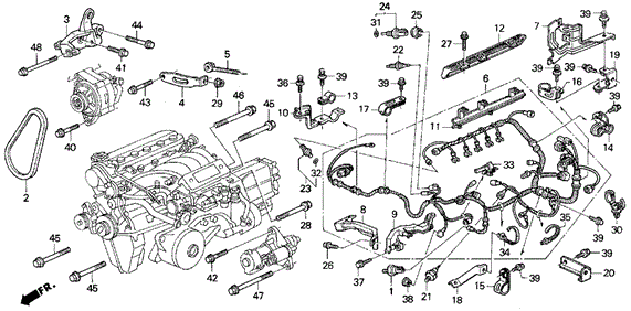 Engine Sub Cord - Clamp for 1994 Acura Vigor #0