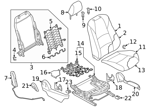 Front Seat Components for 2021 Mazda CX-3 #0