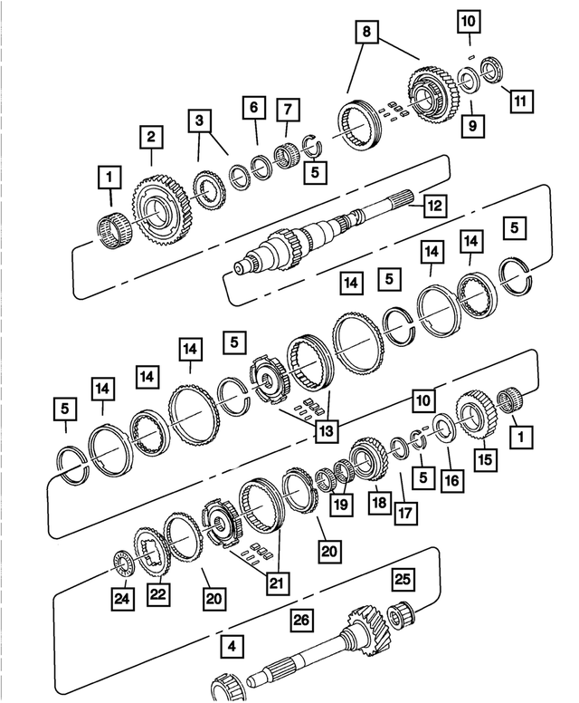 4798769 - Manual Transmission 5 Speed: First Gear Bearing for Mopar Image