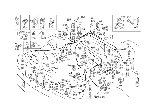 Engine Cable Harness, Body Mounted for 1996 Mercedes-Benz C220 #0