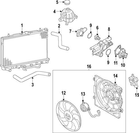 Cooling System for 2021 Hyundai Tucson #0