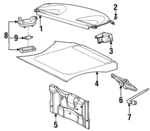 YS8Z6346668AAA - Body: Package Tray for Mercury: Cougar Image