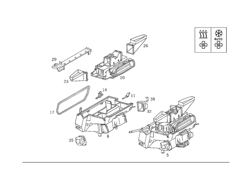Heater Housing for 1991 Mercedes-Benz 500SL #0
