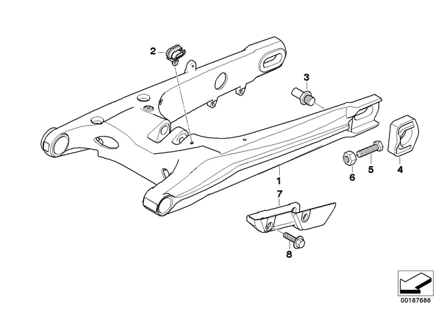 27727696653 - : Chain Tensioner, Right for BMW-Motorrad Image