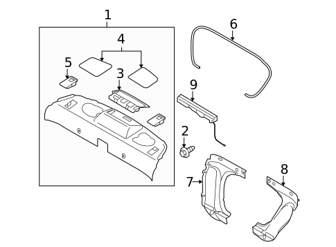 Interior Trim - Rear Body for 2015 INFINITI Q60 #2