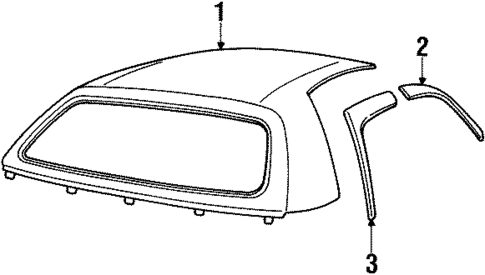 Exterior Trim - Roof for 1993 Mercury Grand Marquis #0