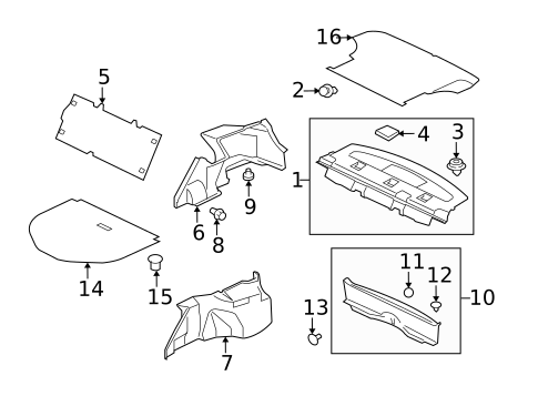 Interior Trim - Rear Body for 2025 Mitsubishi Outlander Sport #5