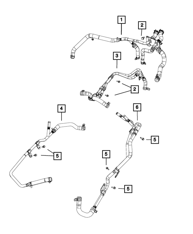 68244855AC - Air Conditioners and Heaters: Heater Return Hose And Tube for Mopar Image