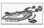 68110249AF - Electrical: Headlamp Assembly for Chrysler: 200 Image