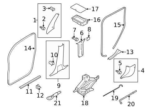 Interior Trim - Pillars for 2011 Nissan Cube #0
