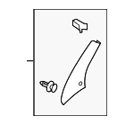 769121FA0A - Body: Windshield Pillar Trim for Nissan: Cube Image